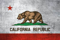 California Flag Metal Texture
