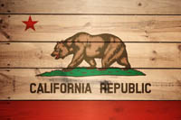 Flag California / Wood Texture