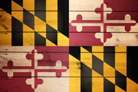 Flag Maryland / Wood Texture