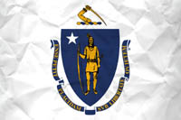 Massachusetts Flag Paper Texture