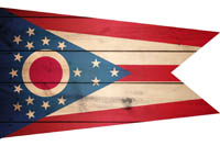 Flag Ohio / Wood Texture