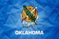 Oklahoma Flag Paper Texture