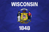 Wisconsin Flag Paper Texture